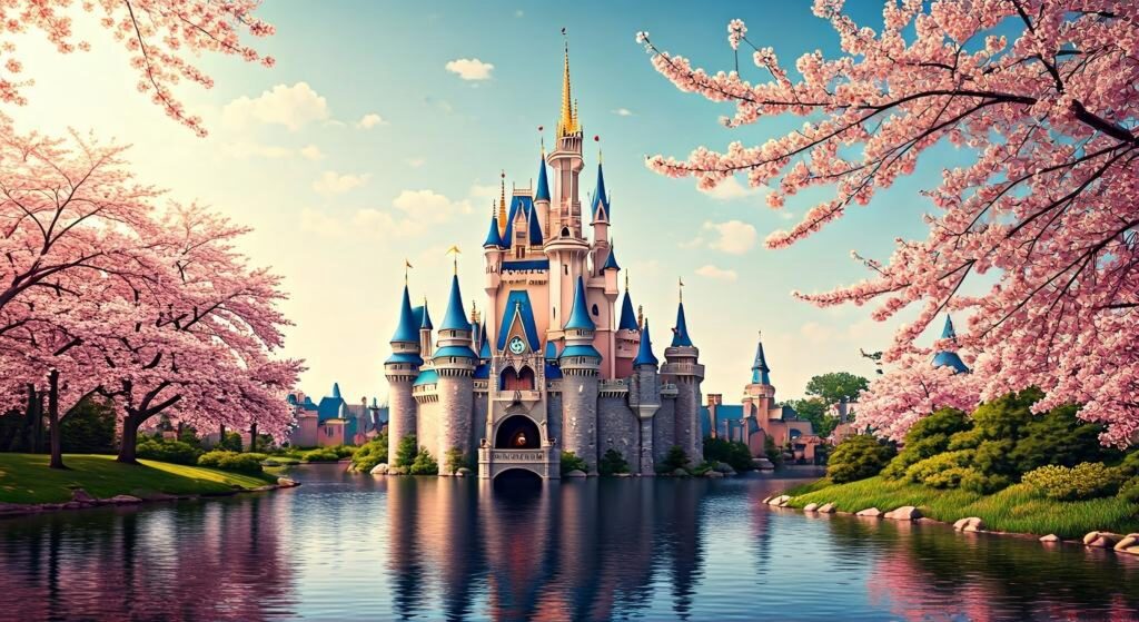 Advertising,-,Testimonial,Photo,Of,A,Disney,Castle,With,Cherry