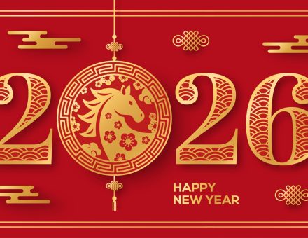 2026,Chinese,New,Year,Typography,,Greeting,Card,With,Gold,Emblem